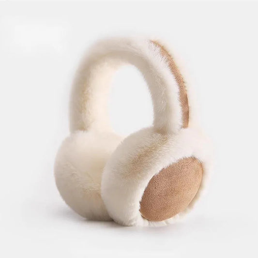 Winter Plush Earmuffs - Foldable Wool - Cold Protection