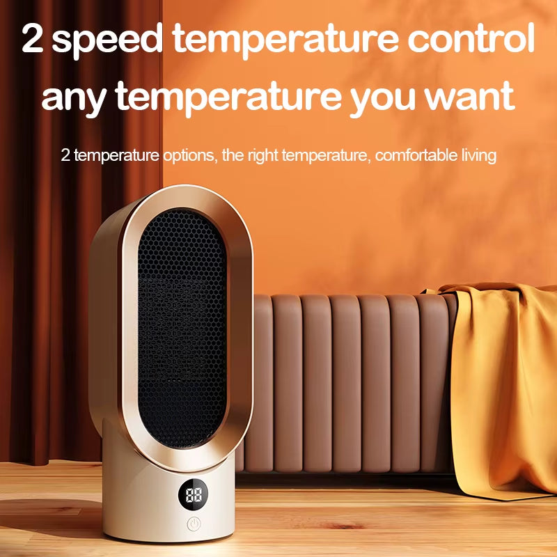 Portable Heater Electric Fan Heater Mini Radiator Desktop Warmer Machine for Winter PTC Ceramic Heating for Home Bedroom Office