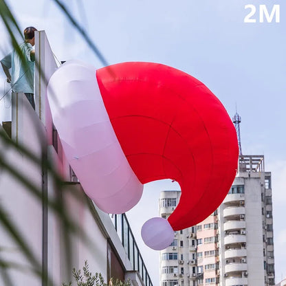 6.5FT Inflatable Christmas Hat - Lighted Arch - Commercial & Garden Decor