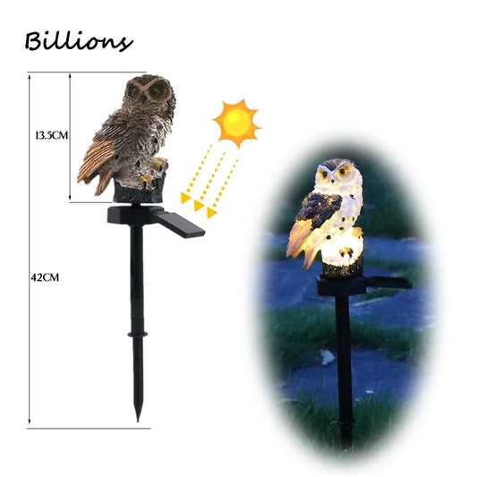 Solar LED Owl Garden Light - Waterproof Outdoor Lamp - Lawn Decor