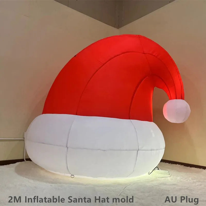 6.5FT Inflatable Christmas Hat - Lighted Arch - Commercial & Garden Decor