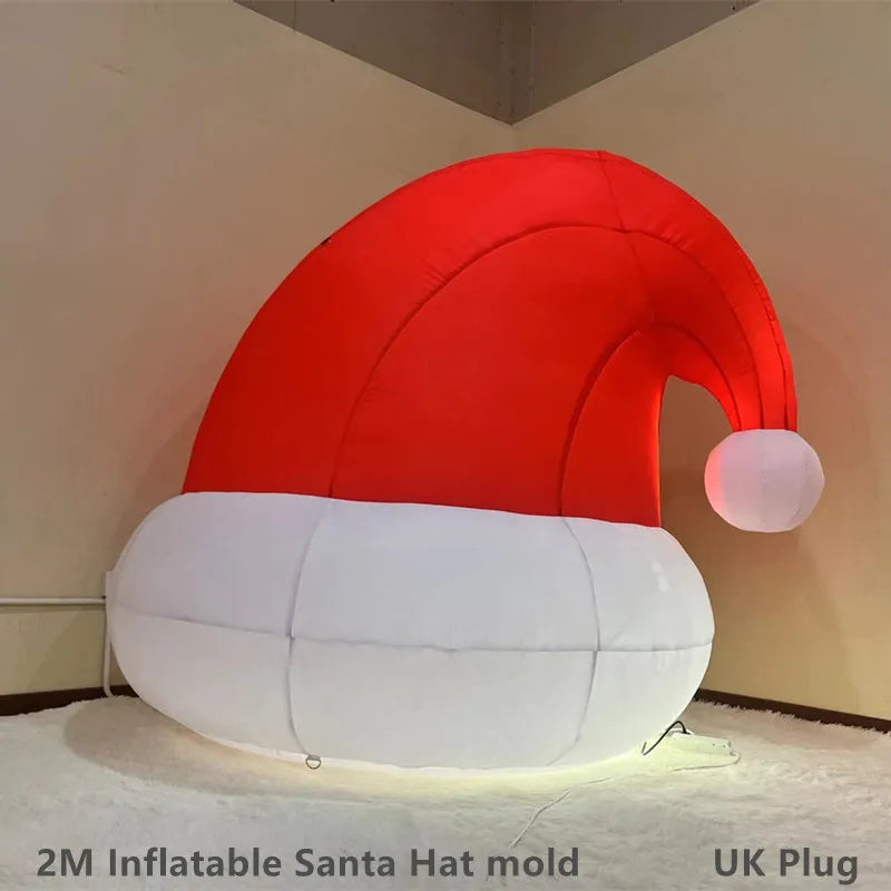 6.5FT Inflatable Christmas Hat - Lighted Arch - Commercial & Garden Decor