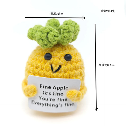 Crochet Character Doll - Emotional Support Gift - Positive Message Card