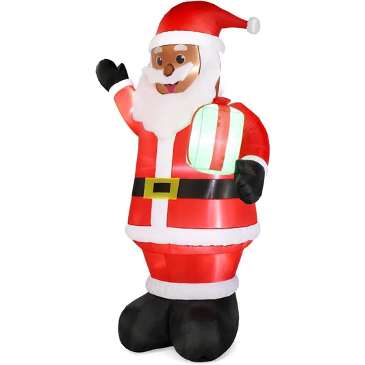 8FT Inflatable Santa Claus - Lighted with Built-In Blower - Christmas Yard Decor