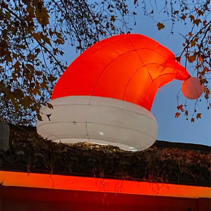 6.5FT Inflatable Christmas Hat - Lighted Arch - Commercial & Garden Decor