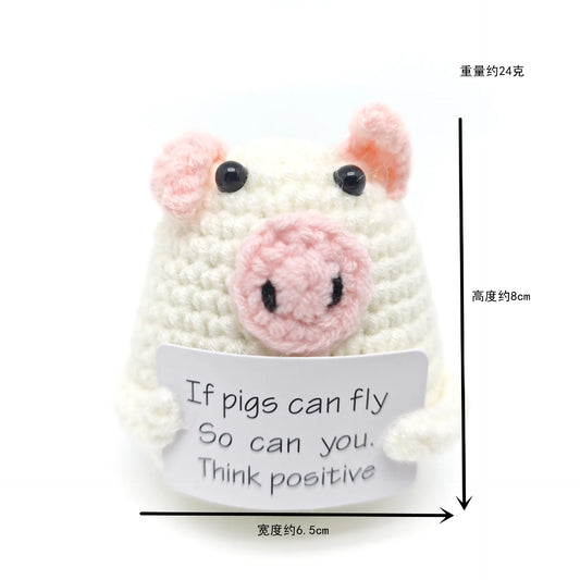 Crochet Character Doll - Emotional Support Gift - Positive Message Card