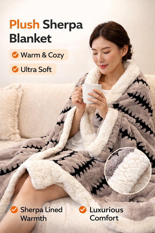 Cloud-Feel Fleece Blanket - Double-Layer Plush - Winter Throw
