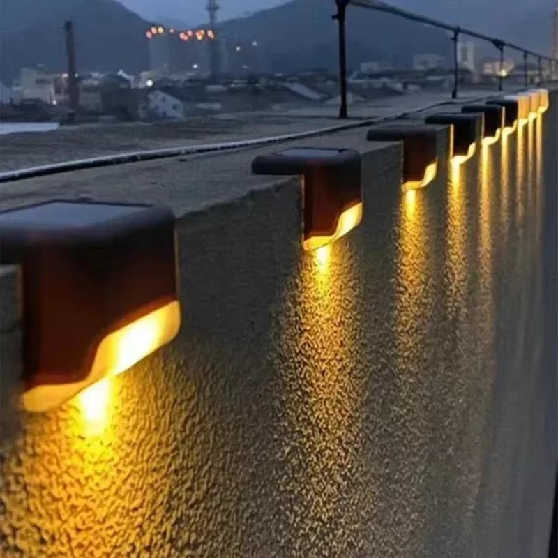 1/4/8/12/Pcs Solar LED Lights Outdoor Garden Light Deck Lamp Solar Stairs Light Waterproof Solar Step Lamp Patio Garden Decor