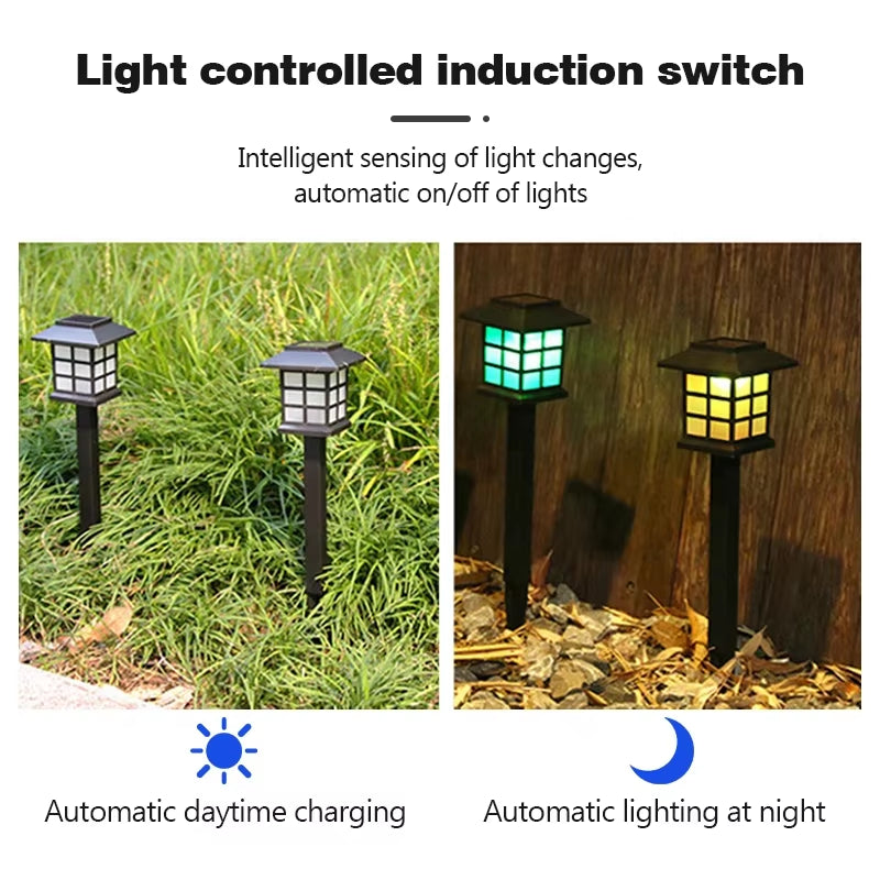 LED Solar Lawn Light Outdoor IP65 Waterproof Path Light Garden Road Lawn Courtyard Decoration Landscape Lighting Fixtures
