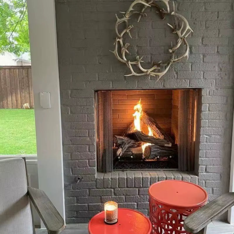 Christmas Rustic Farmhouse Antler Wreath outside Home Decoration Accssories Wall Hanging Ornament Deer Horn Statue Garland